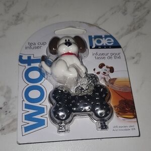 Joie Woof Dog Tea Infuser - White and Silver